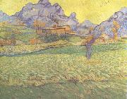 Vincent Van Gogh A Meadow in the Mounatains:Le Mas de Saint-Paul (nn04) USA oil painting reproduction